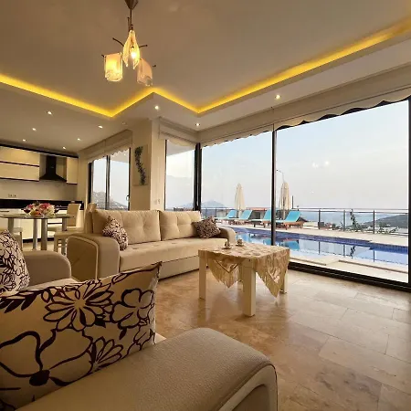 With Private Pool And Sea View For 6 People In Kas, Kalkan - Awz 124 Villa